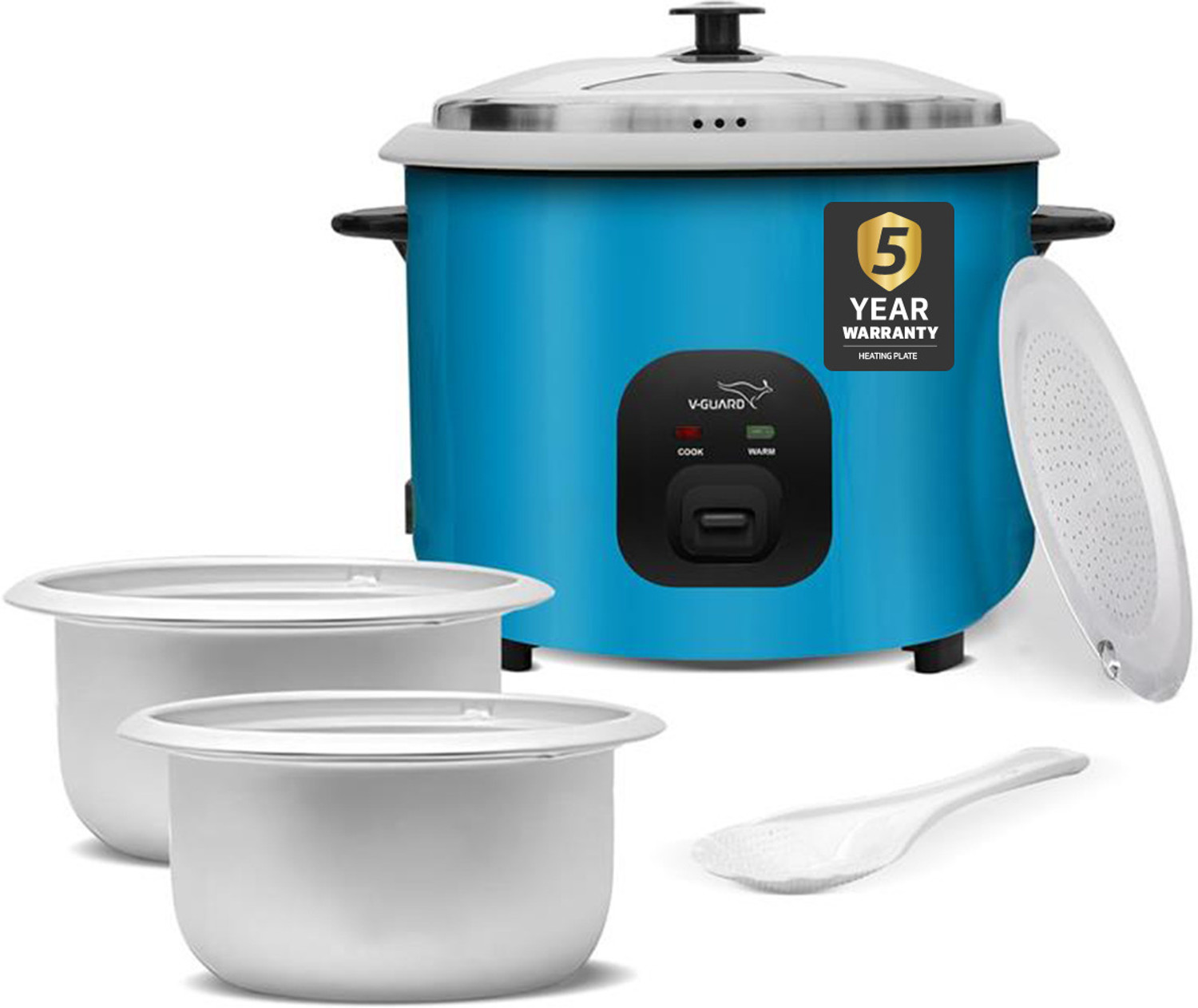 V-Guard Vrc 2.8 C With 2 Pots Electric Rice Cooker With Steaming Feature 1