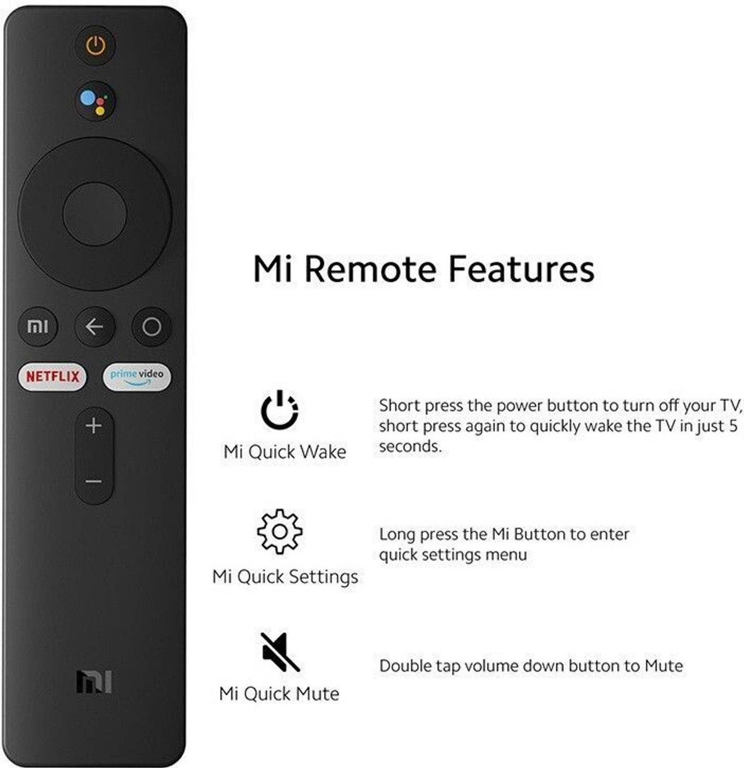Neroedge Mi Remote Xmrm-00A Mi Remote Controller With Netflix &Amp; Prime Video Button Voice Search Mi Xioami Redmi Remote Controller 1
