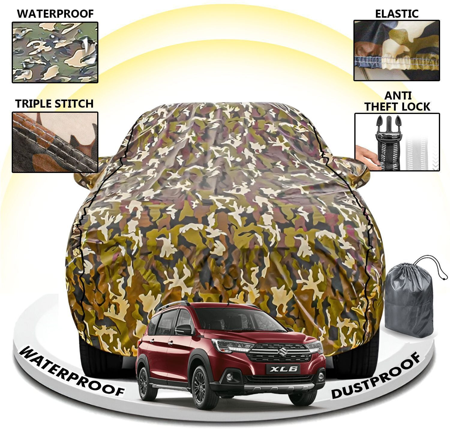 Carzex Car Cover For Maruti Xl6 (With Mirror Pockets) 9