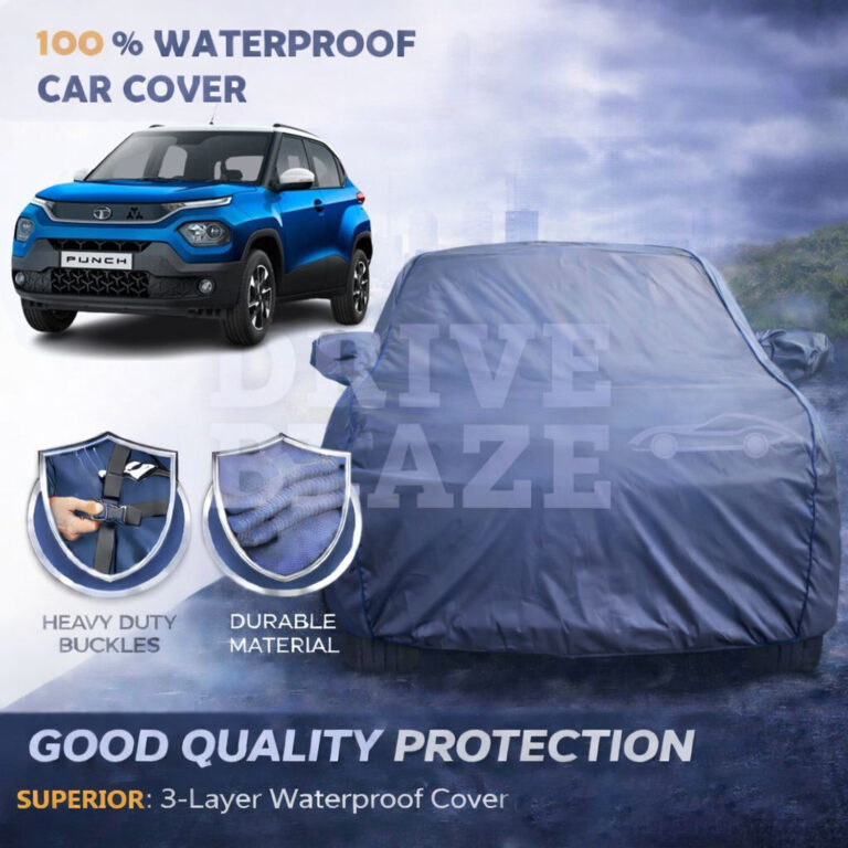 Driveblaze Car Cover For Tata Punch (With Mirror Pockets) 3