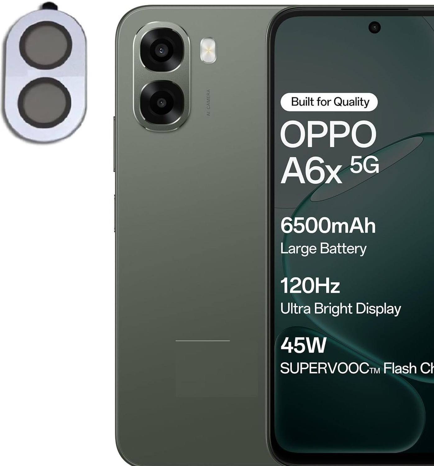 Asvalbuy Back Camera Lens Glass Protector, Camera Lens Ring Guard Protector For Oppo A6X 5G, Oppo A6X 13