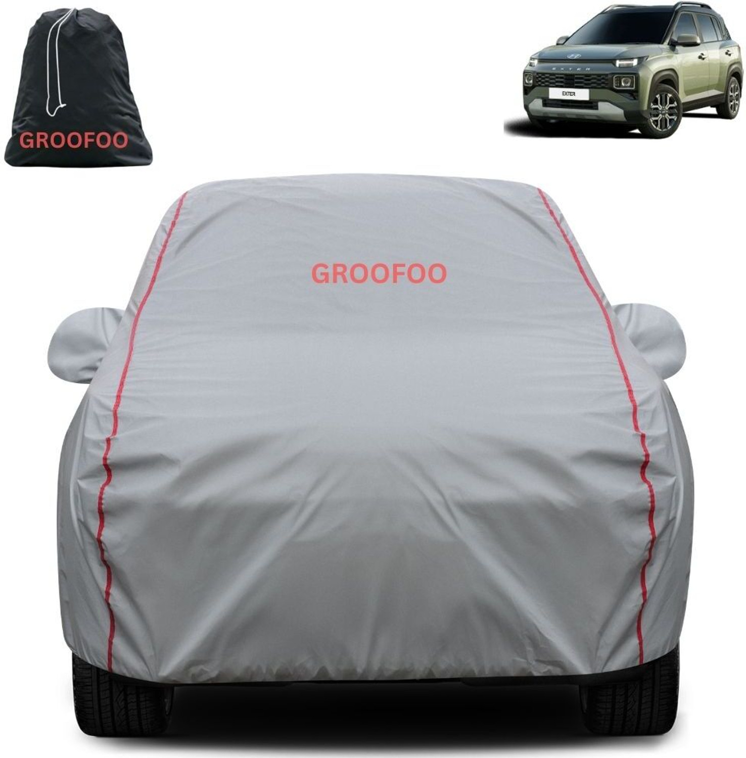 Groofoo Car Cover For Hyundai Hyundai Exter (With Mirror Pockets) 1