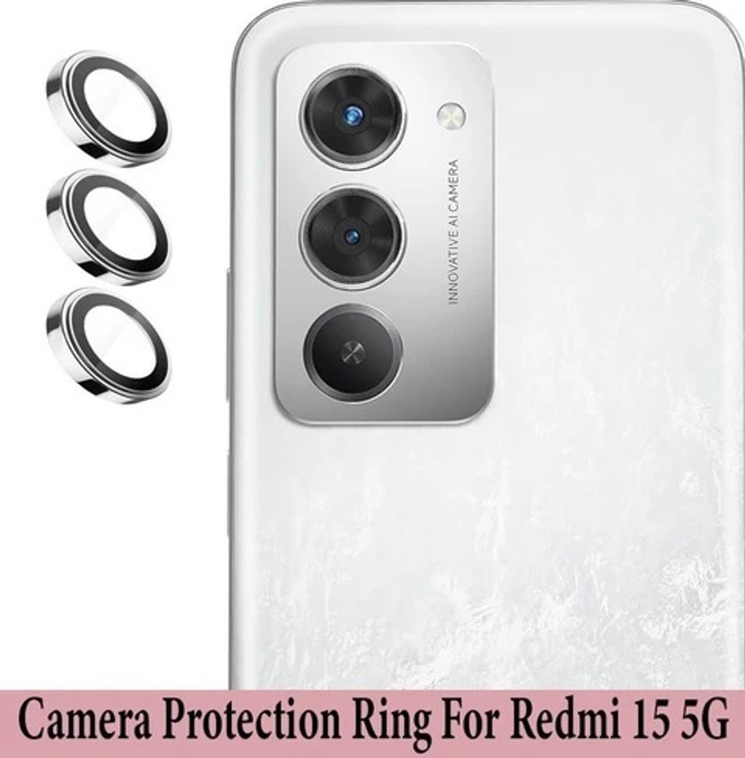 Caseline Back Camera Lens Ring Guard Protector For Redmi 15 5G 1